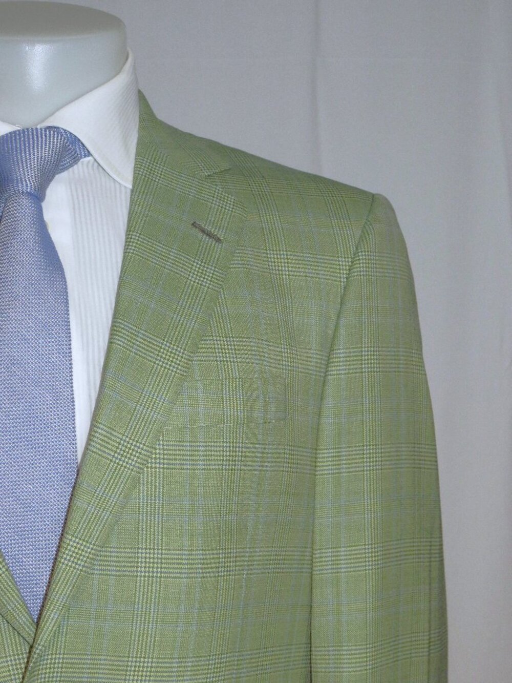 OXXFORD Radcliff Silk Blend Green Plaid Two Button Sport Coat 40R NWOT